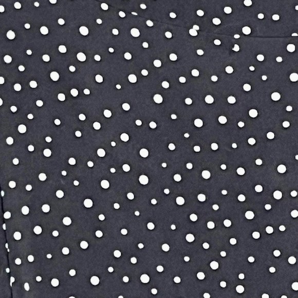 Gilli Dotted Fit & Flare Sleeveless Dress - Black with White Dots - S - Picture 7 of 7
